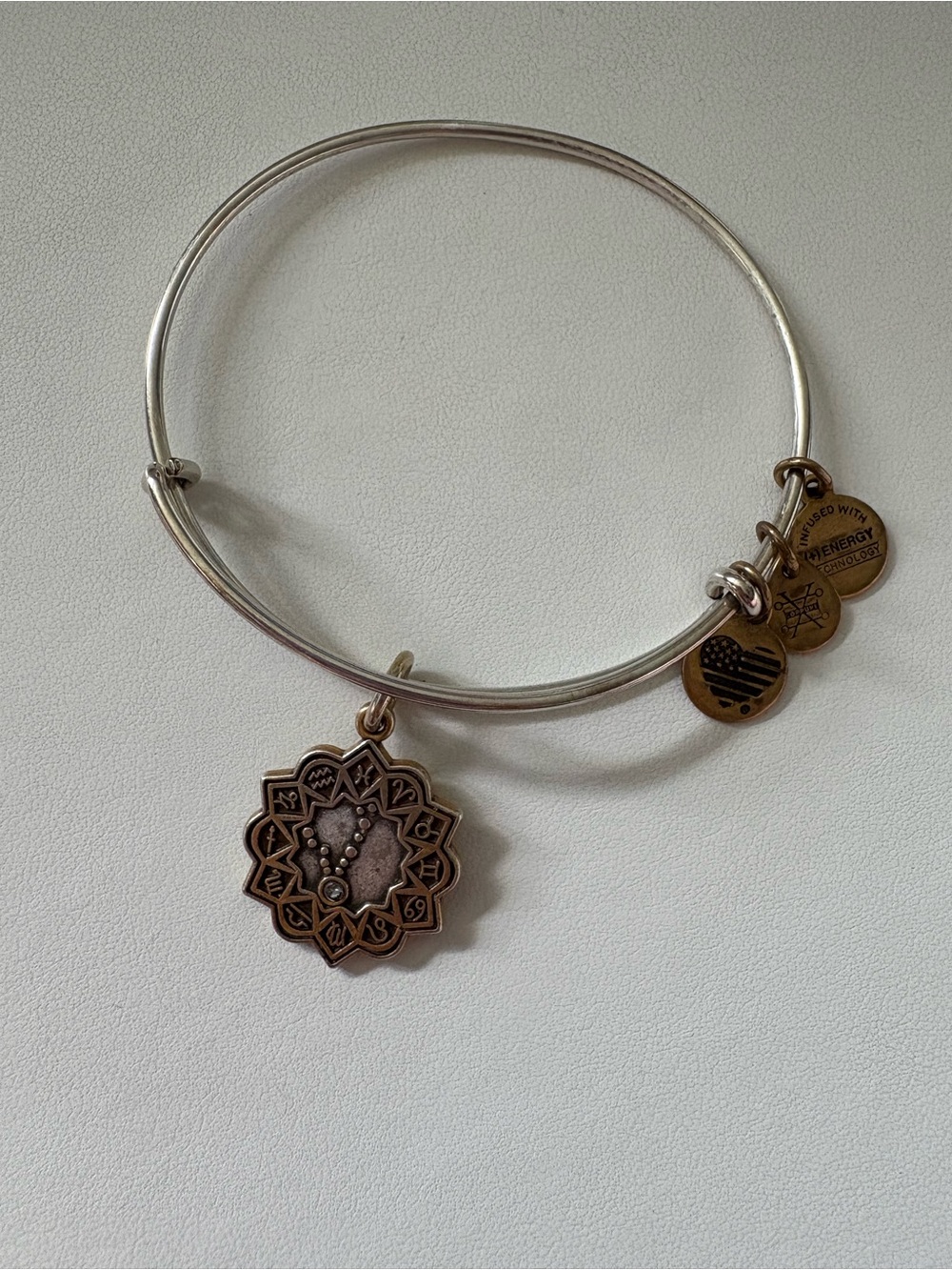 Alex and Ani Two Tone Pisces Constellation Bangle